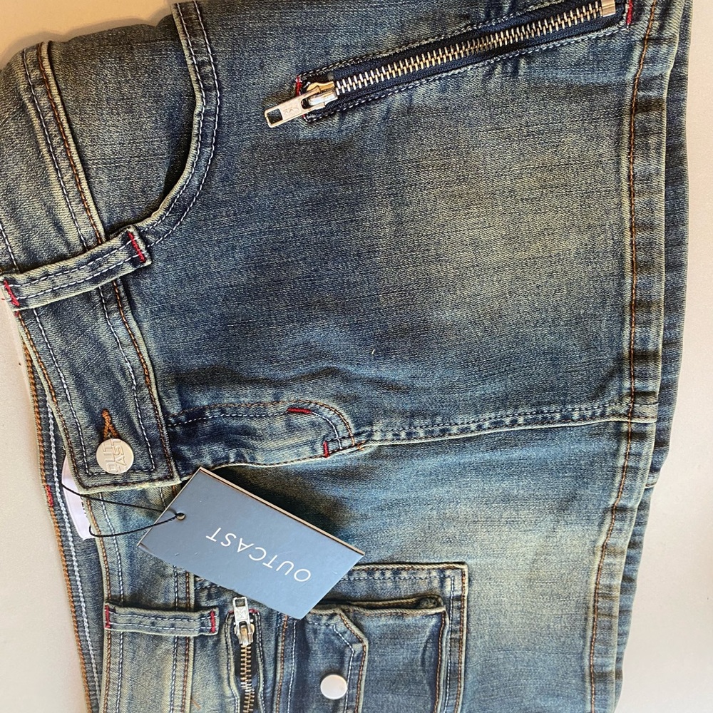 Outcast Blue Denim Mini Skirt